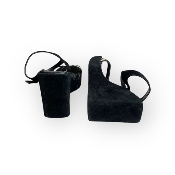 David Aaron ❤︎ Suede Print Pony Hair Platform Wedge Sandal ❤︎ Zebra Stripe ❤︎ 5M - Picture 4 of 16